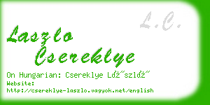 laszlo csereklye business card